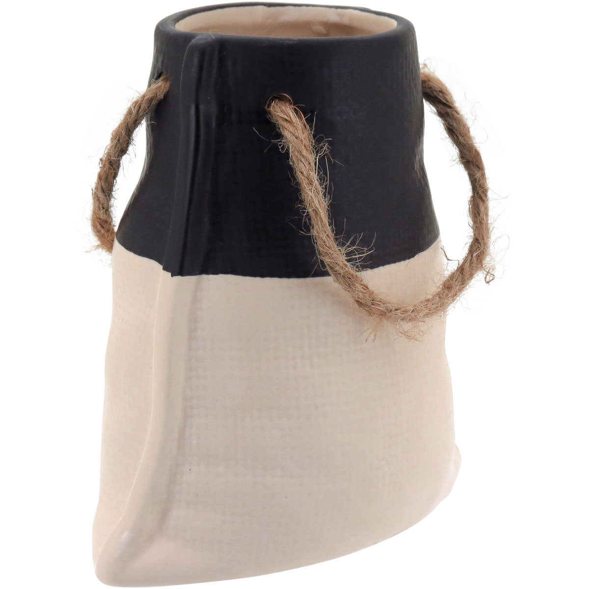 Vaso de Cerâmica Branco 12x12cm para Decoração Floral