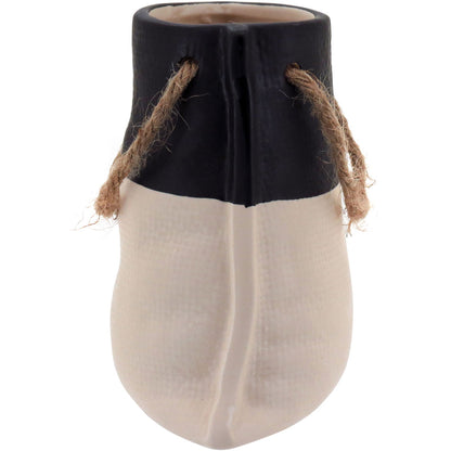 Vaso de Cerâmica Branco 12x12cm para Decoração Floral