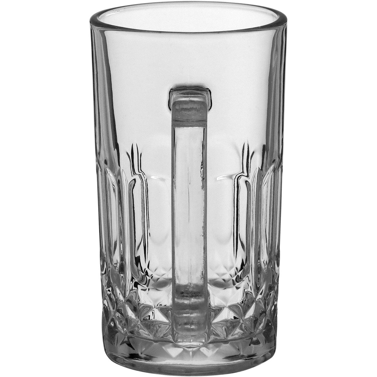 Caneca de Cerveja Vidro 550ml Transparente Alça Confortável 15x12cm