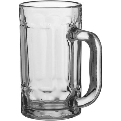 Caneca de Cerveja em Vidro Transparente 380ml 13x11cm Alça Confortável