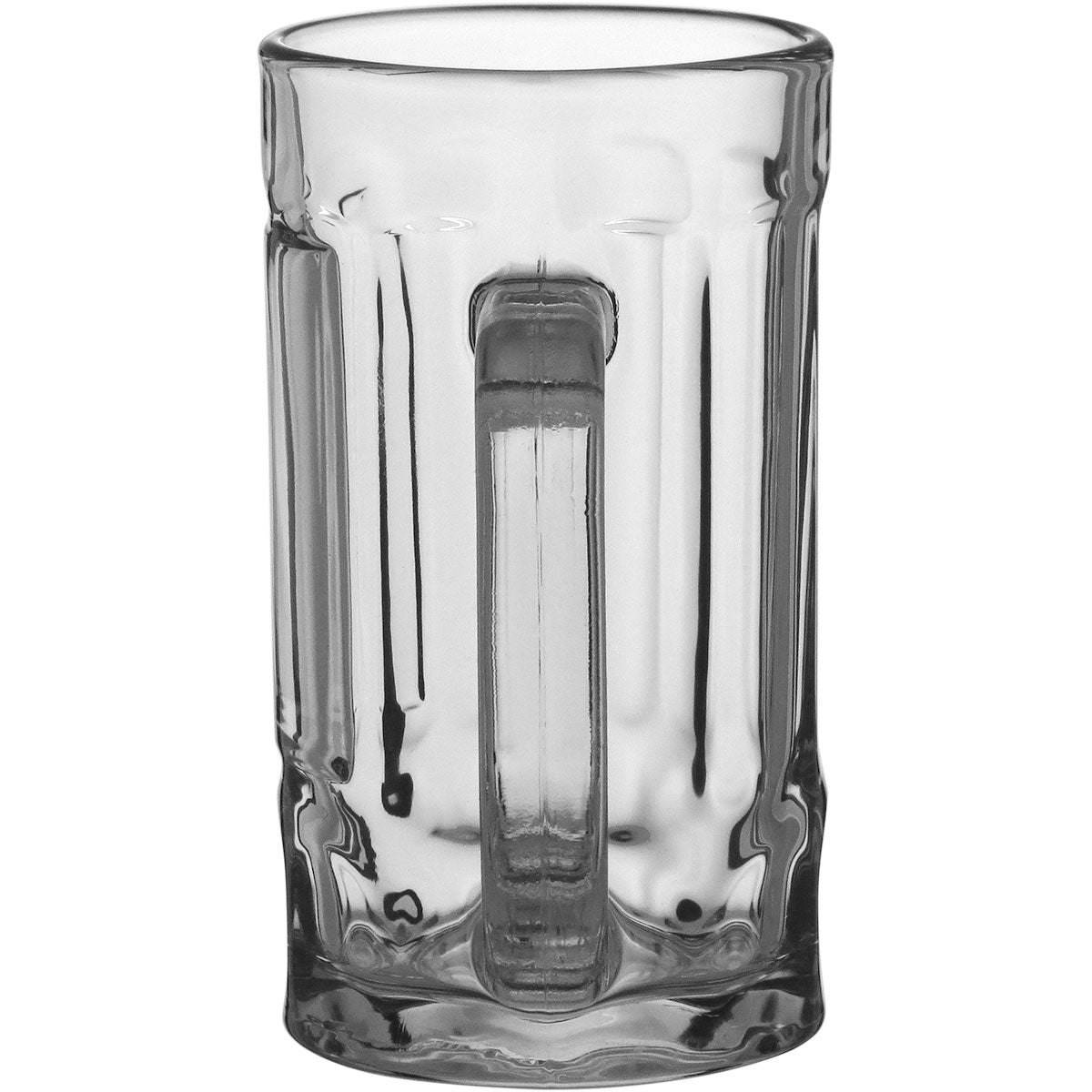 Caneca de Cerveja em Vidro Transparente 380ml 13x11cm Alça Confortável