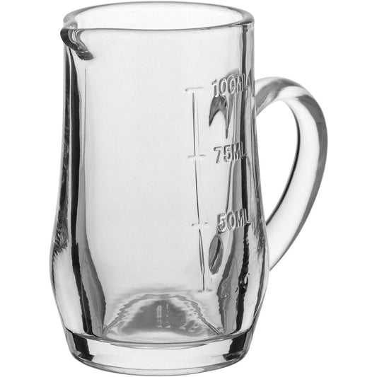 Mini Jarra de Vidro Transparente 100ml 8x8x6cm para Sucos e Molhos