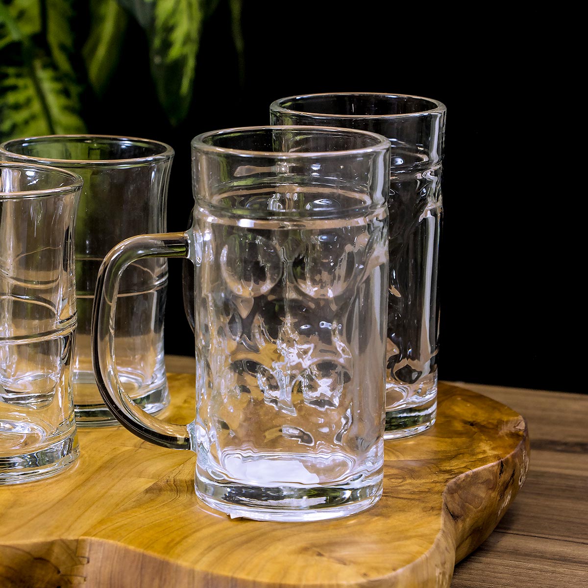 Caneca de Cerveja em Vidro 570ml Transparente 15x12cm - Elegante