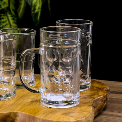 Caneca de Cerveja em Vidro 570ml Transparente 15x12cm - Elegante