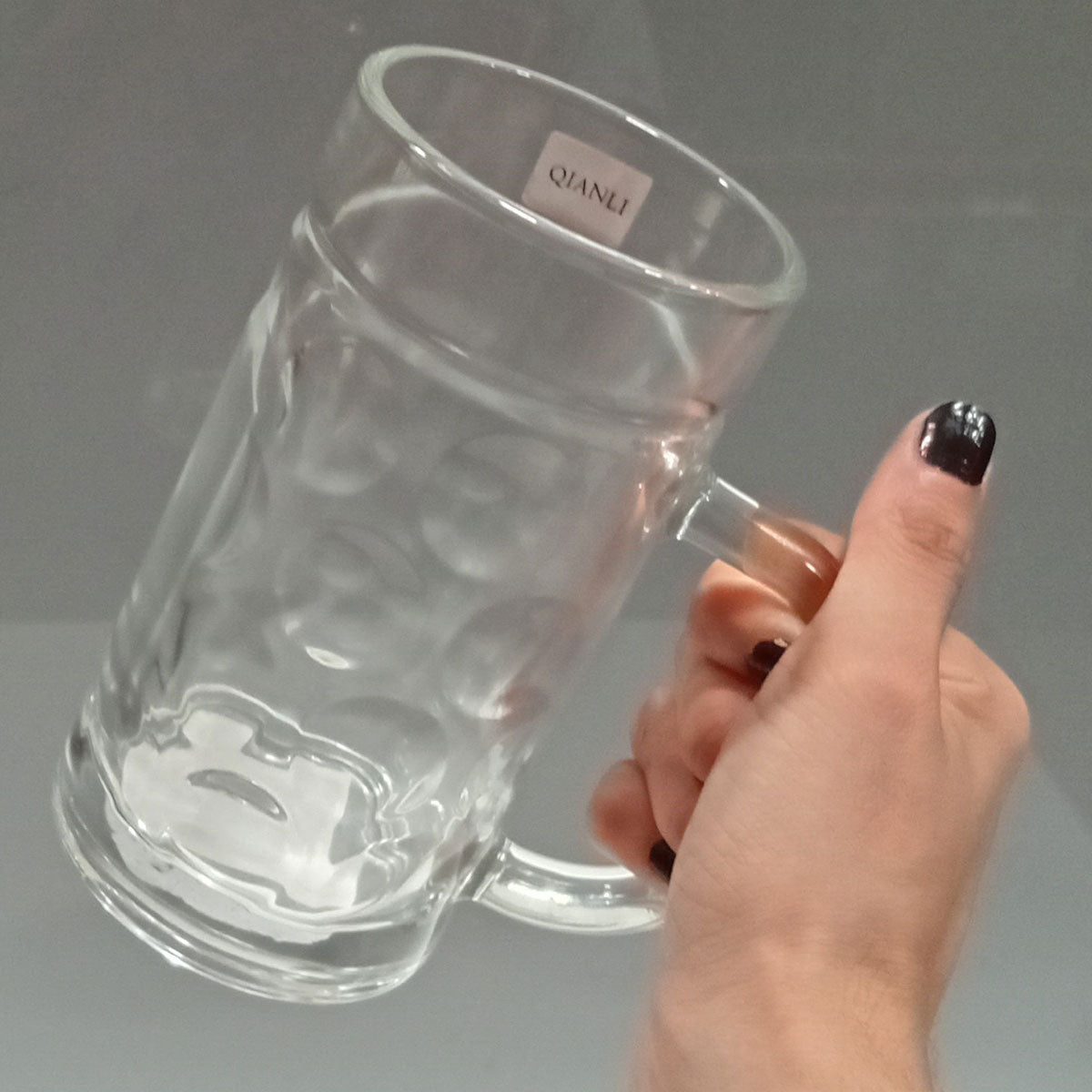 Caneca de Cerveja em Vidro 570ml Transparente 15x12cm - Elegante