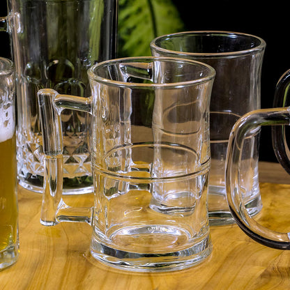 Caneca de Cerveja em Vidro 440ml Transparente - Alta Qualidade 13x12x8cm