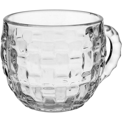 Jogo 6 Xícaras de Café em Vidro Transparente 180ml 7x10x8cm