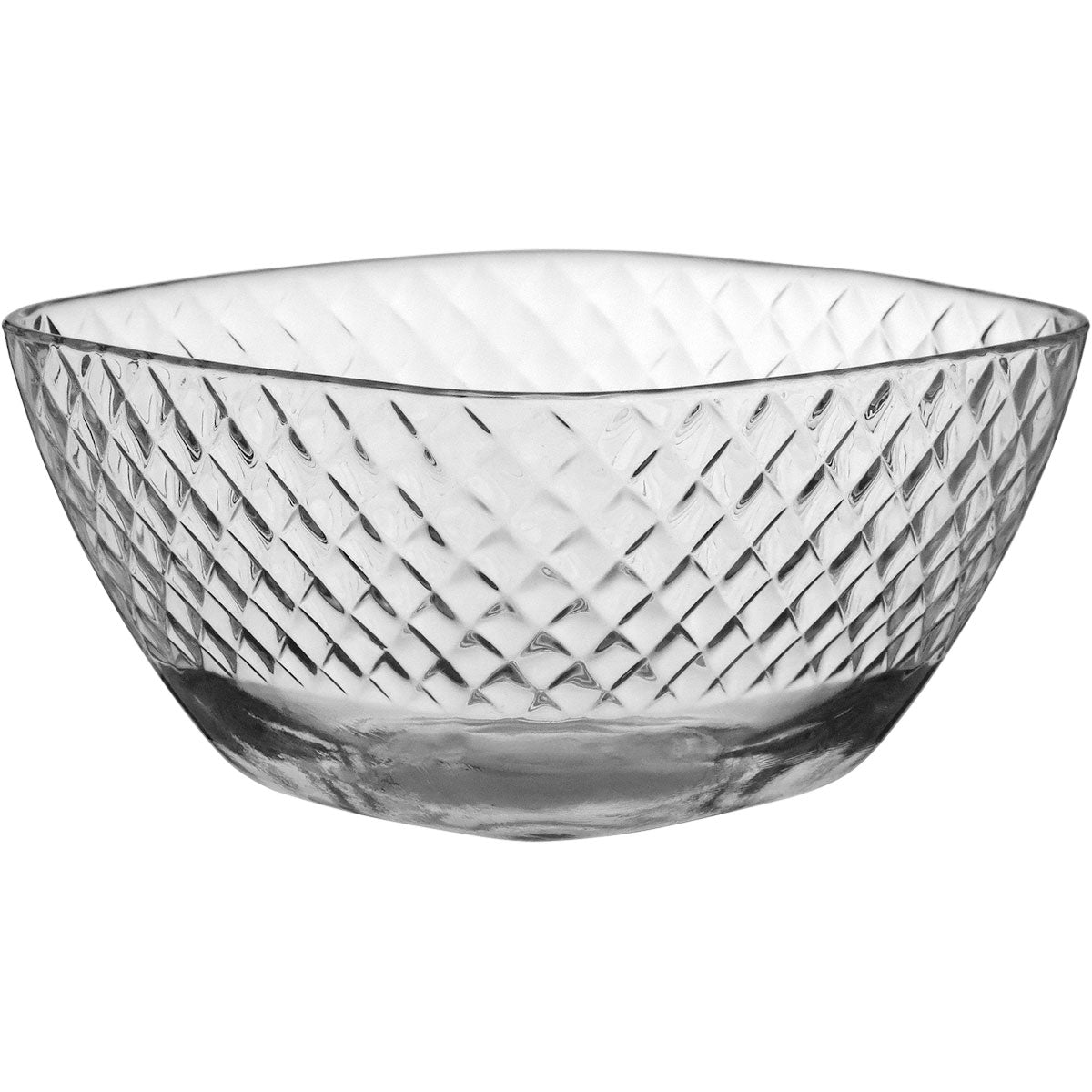 Saladeira de Vidro Transparente 2L 20x20cm Elegante para Saladas