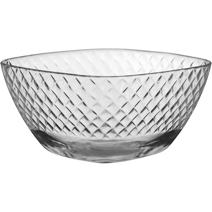 Saladeira de Vidro Transparente 2L 20x20cm Elegante para Saladas