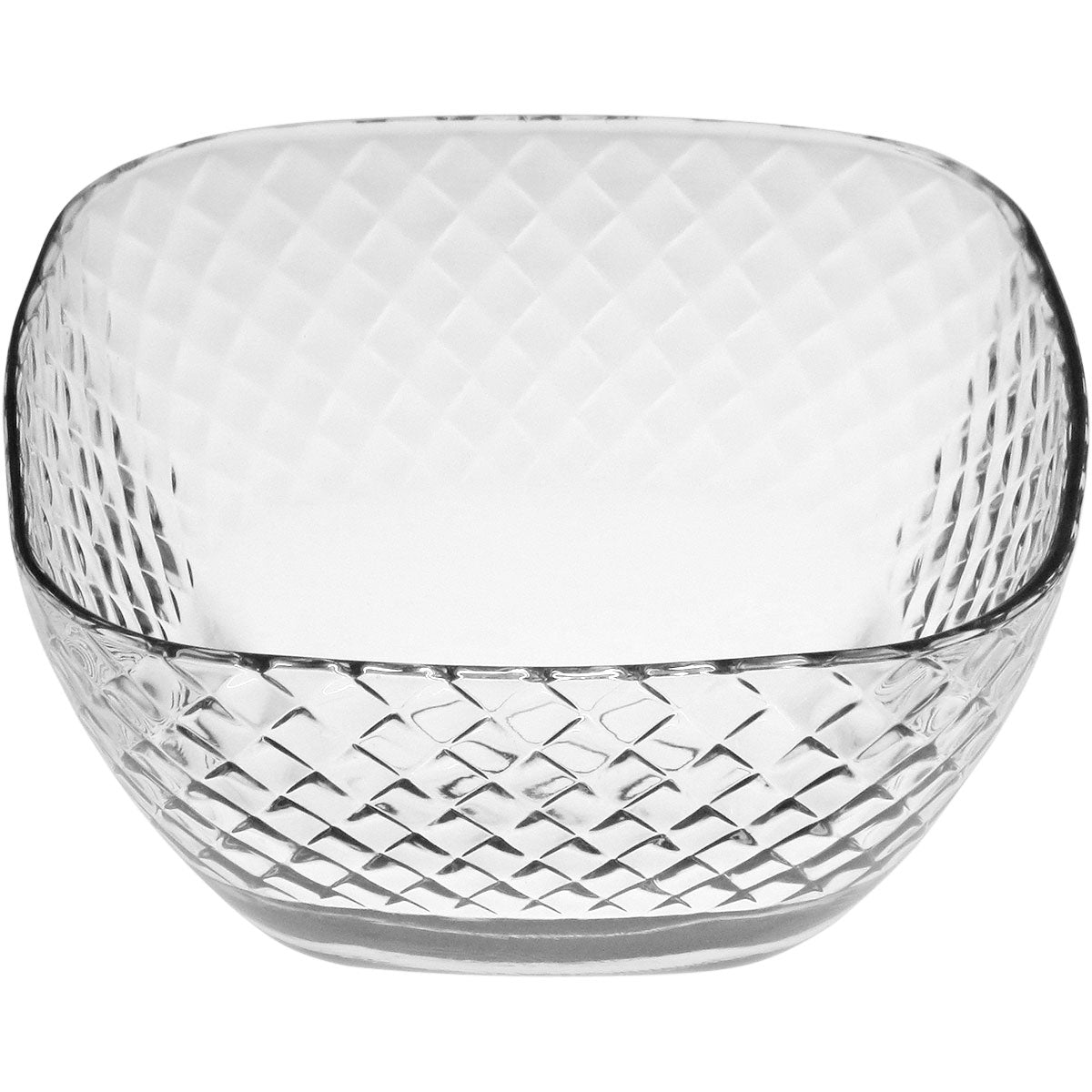 Saladeira de Vidro Transparente 2L 20x20cm Elegante para Saladas