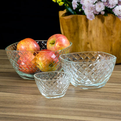 Conjunto 6 Saladeiras de Vidro Transparente 300ml - Elegância na Mesa