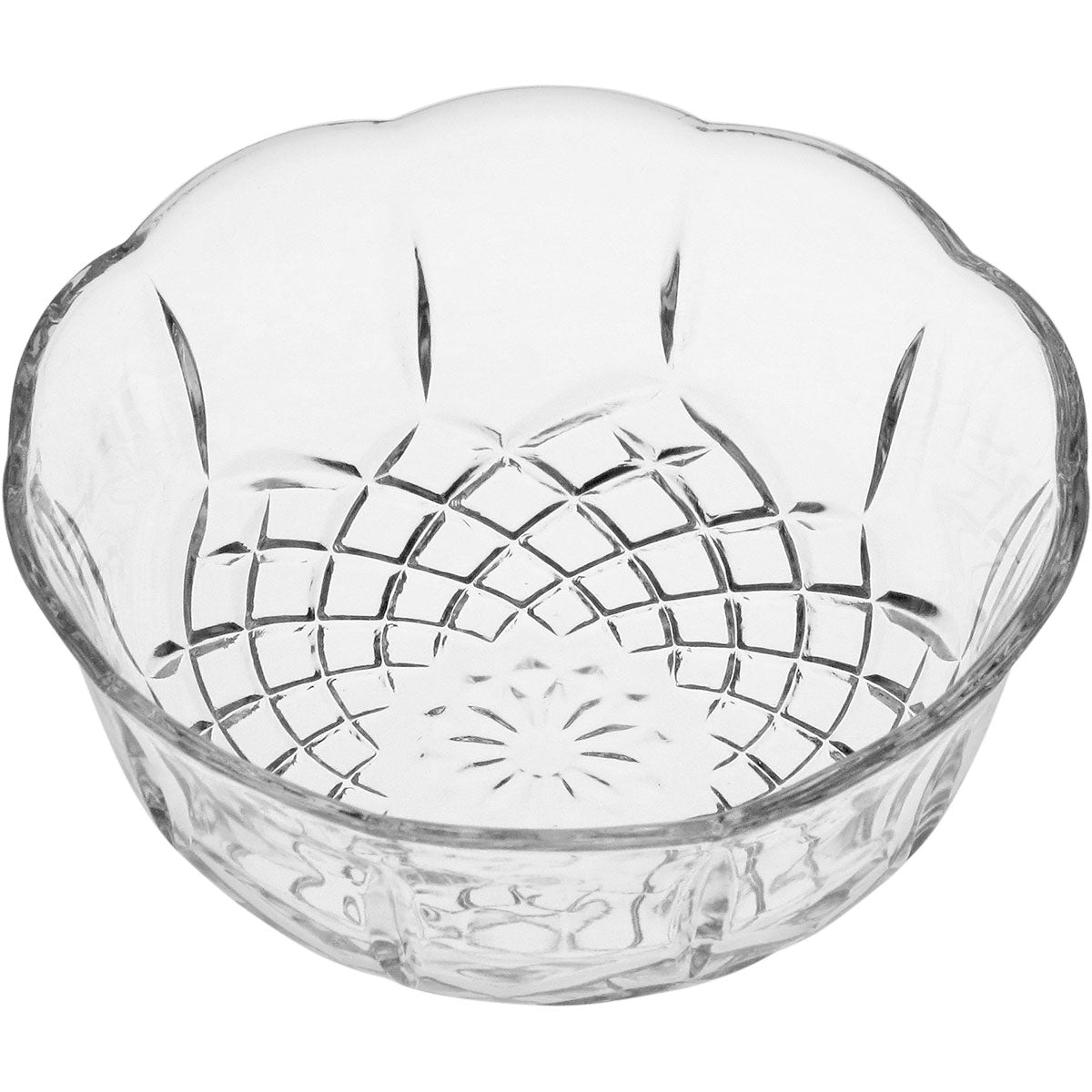 Saladeira de Vidro Transparente 450ml 6 peças 13x13cm