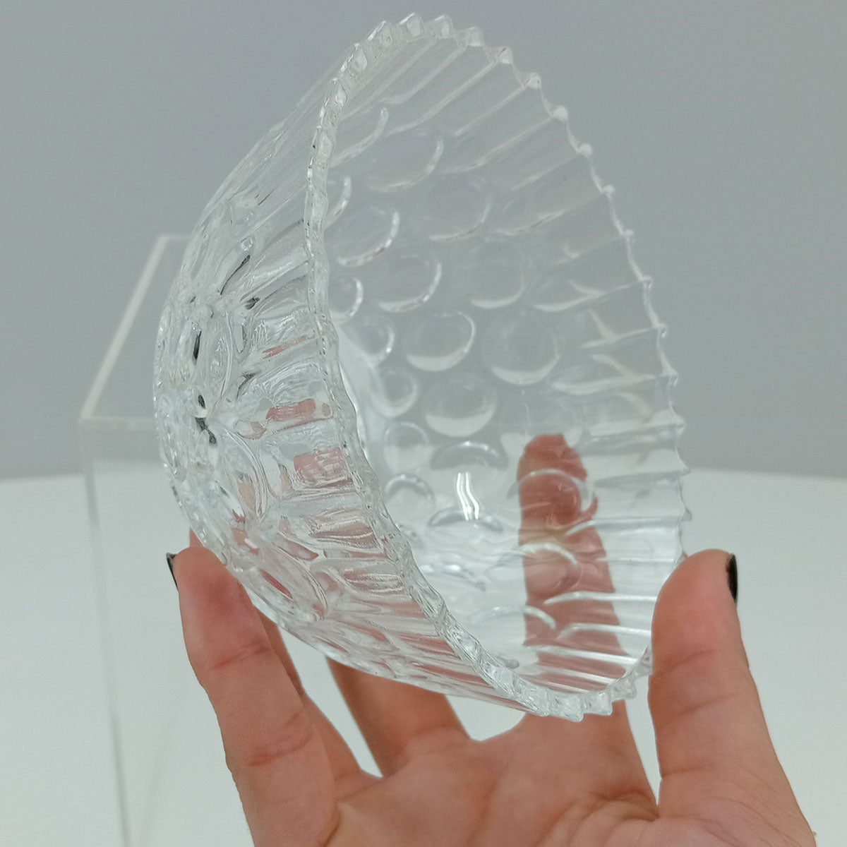 Saladeira de Vidro Transparente 450ml 6x13cm - Elegante e Resistente