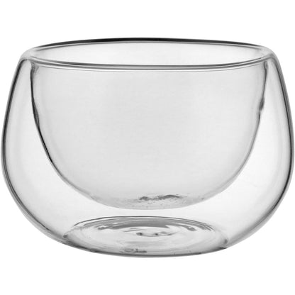 Saladeira de Parede Dupla Borossilicato 180ml Transparente 6x10cm