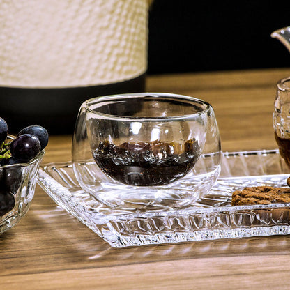 Saladeira de Parede Dupla Borossilicato 180ml Transparente 6x10cm