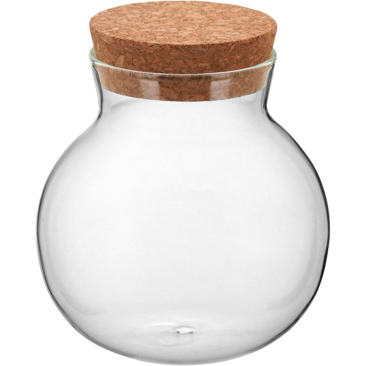 Pote Borossilicato 200ml com Tampa Cortiça Transparente para Alimentos