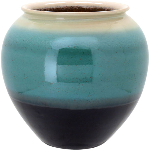 Vaso de Cerâmica Verde 31x20cm para Flores - Decoração Elegante