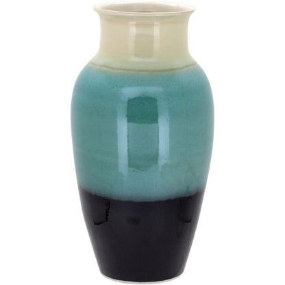 Vaso de Cerâmica Verde 41cm para Arranjos Florais - Decoração Elegante