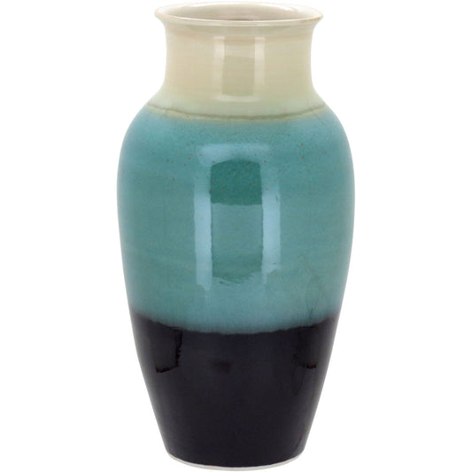 Vaso de Cerâmica Verde 41cm para Arranjos Florais - Decoração Elegante