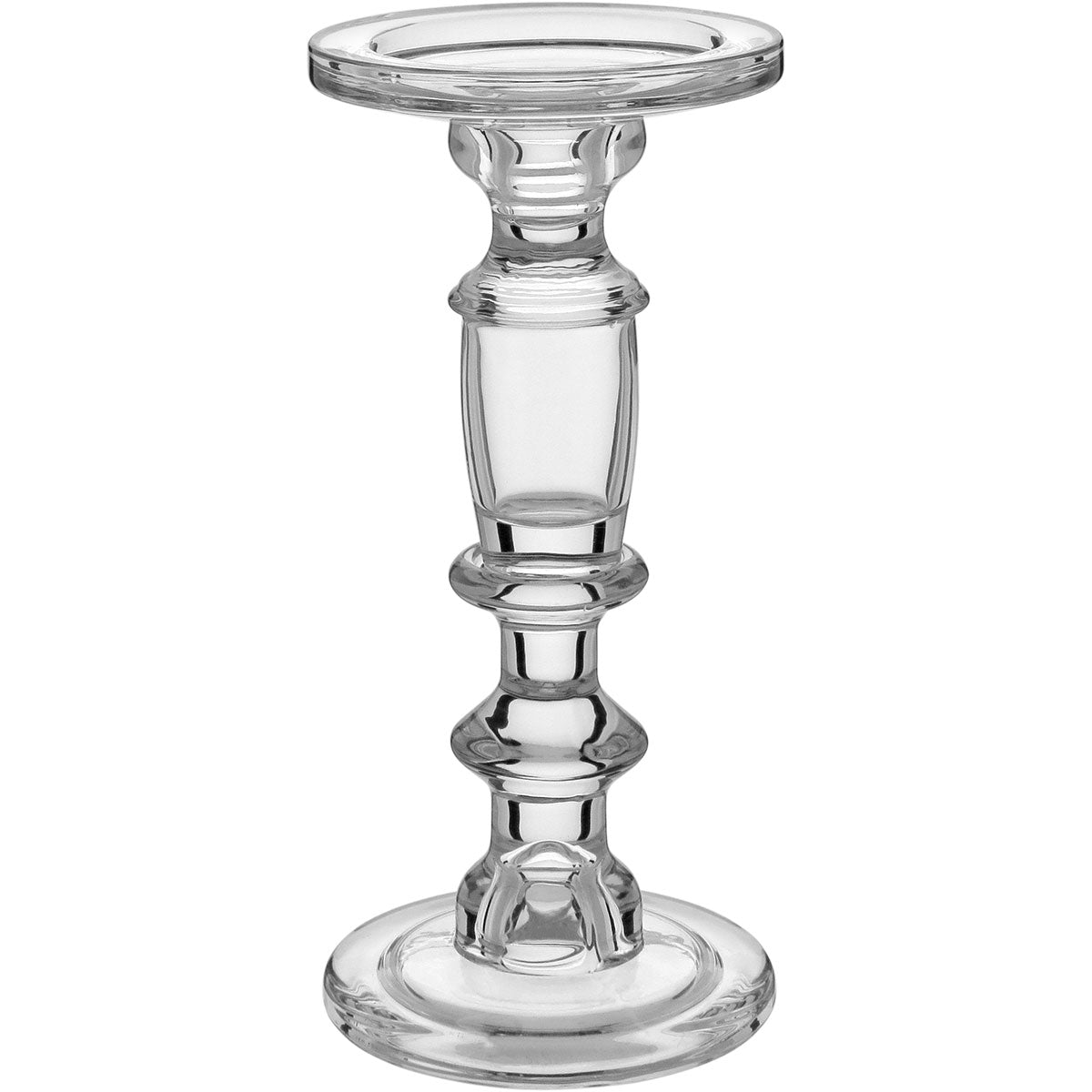 Castiçal de Vidro Transparente 24x11cm para Velas - Elegância e Durabilidade