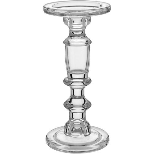 Castiçal de Vidro Transparente 24x11cm para Velas - Elegância e Durabilidade