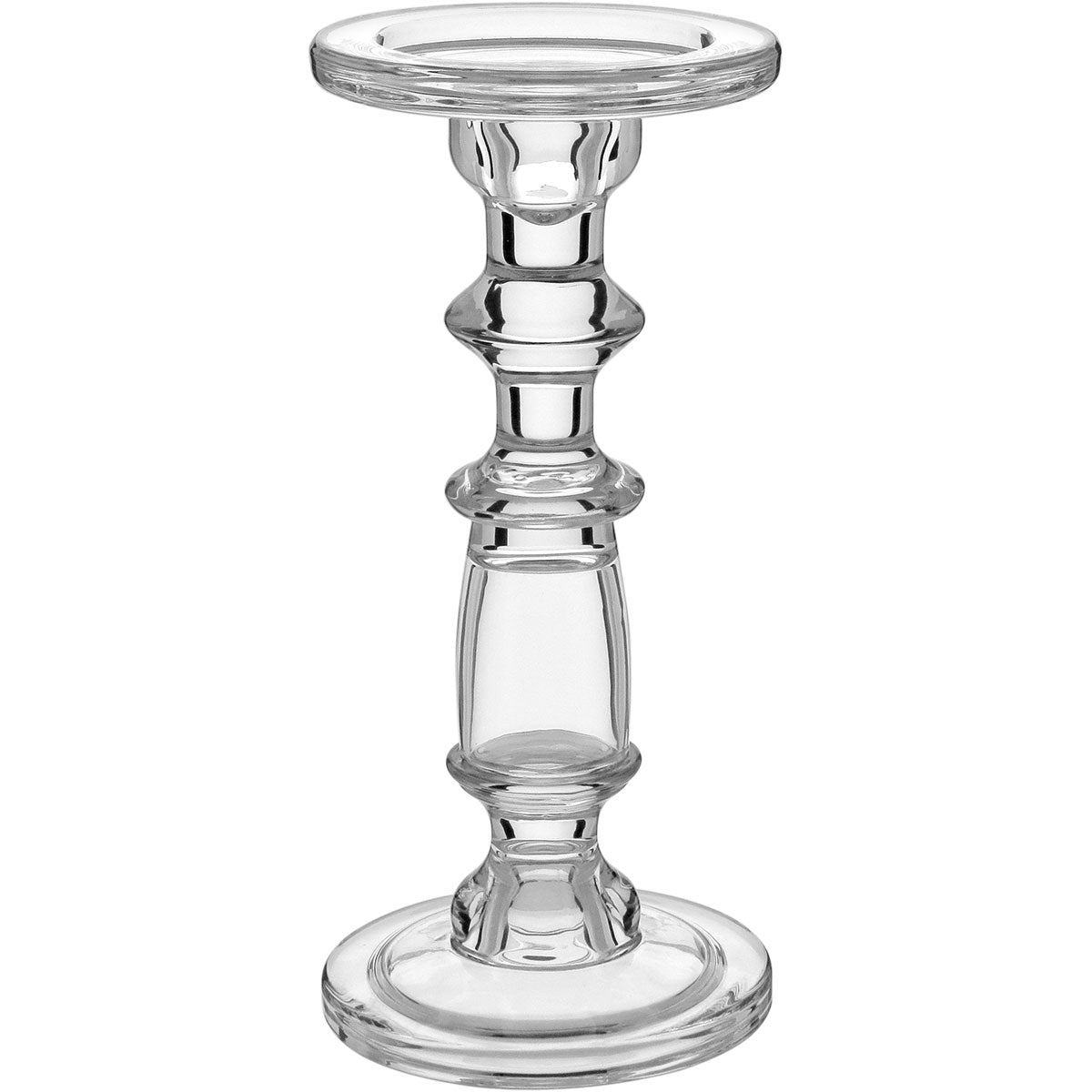 Castiçal de Vidro Transparente 24x11cm para Velas - Elegância e Durabilidade