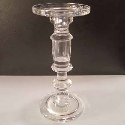 Castiçal de Vidro Transparente 24x11cm para Velas - Elegância e Durabilidade