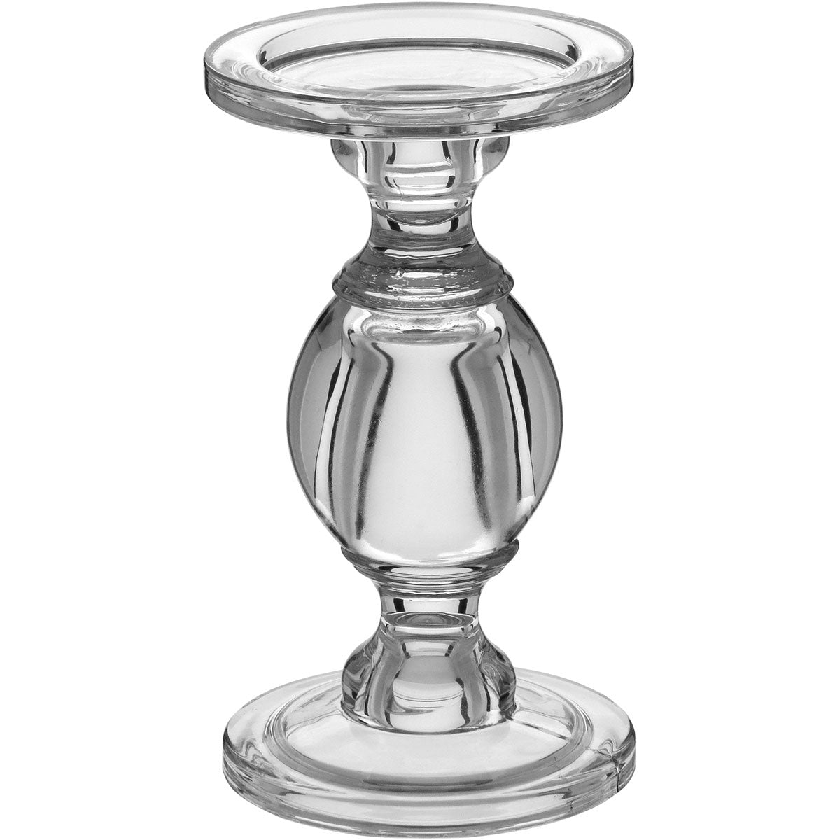 Castiçal de Vidro Transparente 20x11cm para Velas - Elegante e Durável