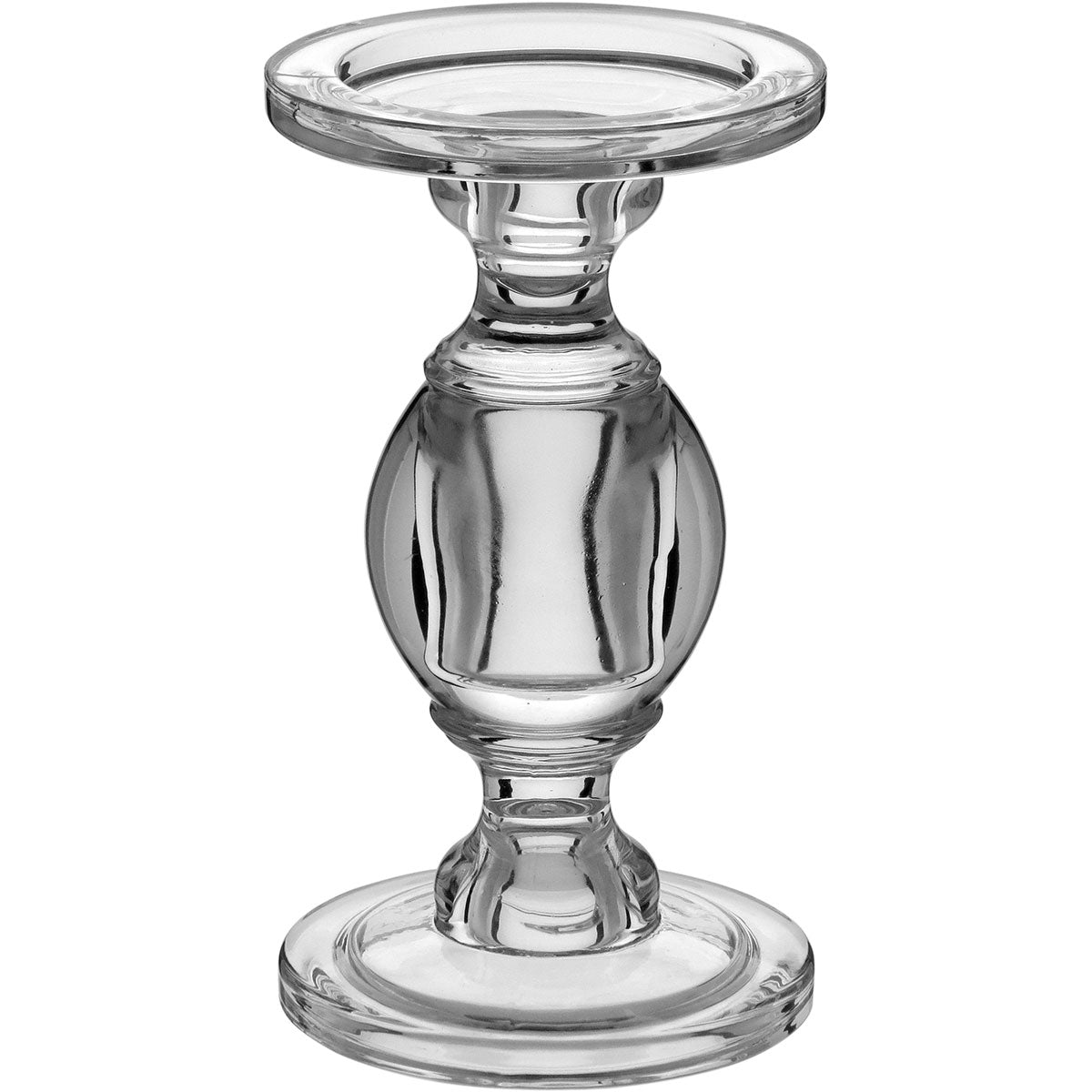 Castiçal de Vidro Transparente 20x11cm para Velas - Elegante e Durável