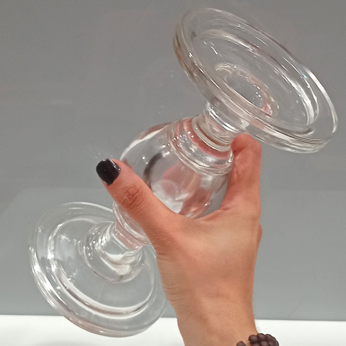 Castiçal de Vidro Transparente 20x11cm para Velas - Elegante e Durável