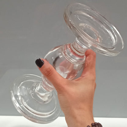 Castiçal de Vidro Transparente 20x11cm para Velas - Elegante e Durável