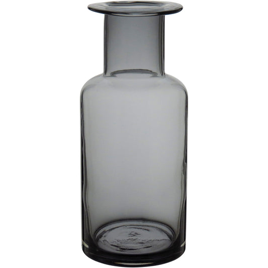 Vaso Vidro 22x9x9cm Cinza