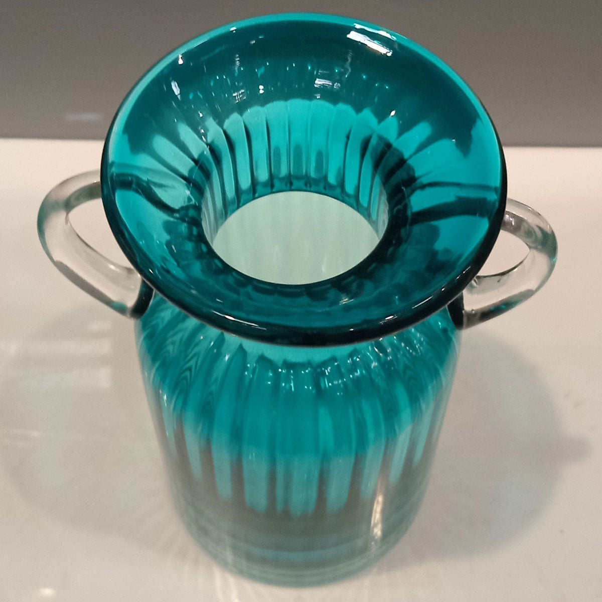 Vaso Vidro 20x15x15cm Azul