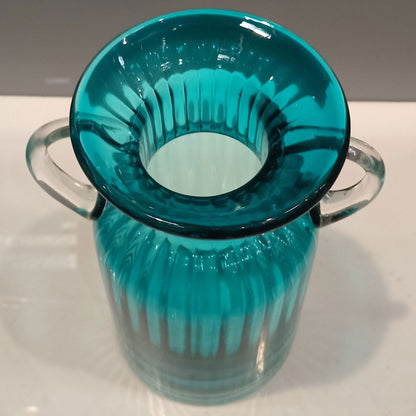 Vaso Vidro 20x15x15cm Azul