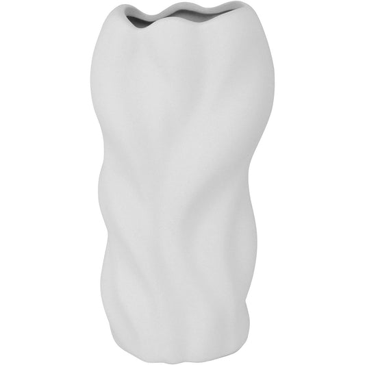 Vaso de Cerâmica Branco 30x15x10cm para Arranjos Florais