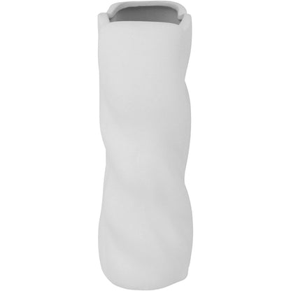 Vaso de Cerâmica Branco 30x15x10cm para Arranjos Florais