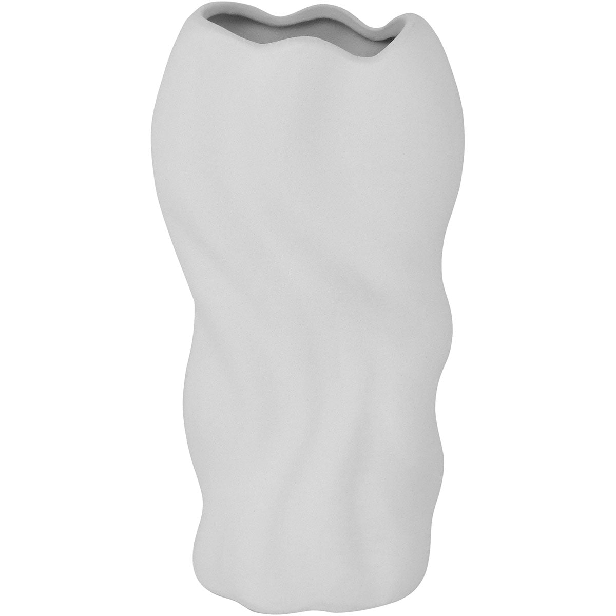 Vaso de Cerâmica Branco 30x15x10cm para Arranjos Florais