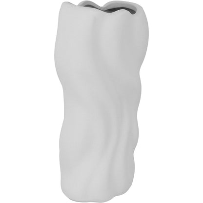 Vaso de Cerâmica Branco 30x15x10cm para Arranjos Florais