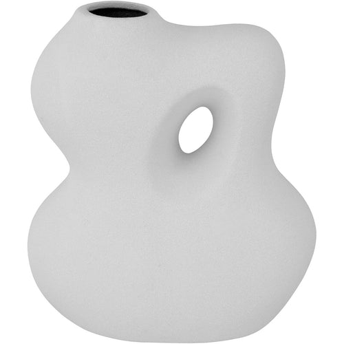 Vaso de Cerâmica Branco 18x16x8cm para Decoração e Arranjos Florais