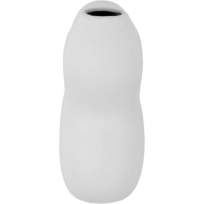 Vaso de Cerâmica Branco 18x16x8cm para Decoração e Arranjos Florais