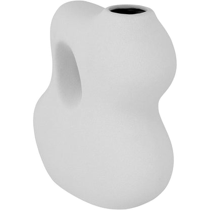 Vaso de Cerâmica Branco 18x16x8cm para Decoração e Arranjos Florais