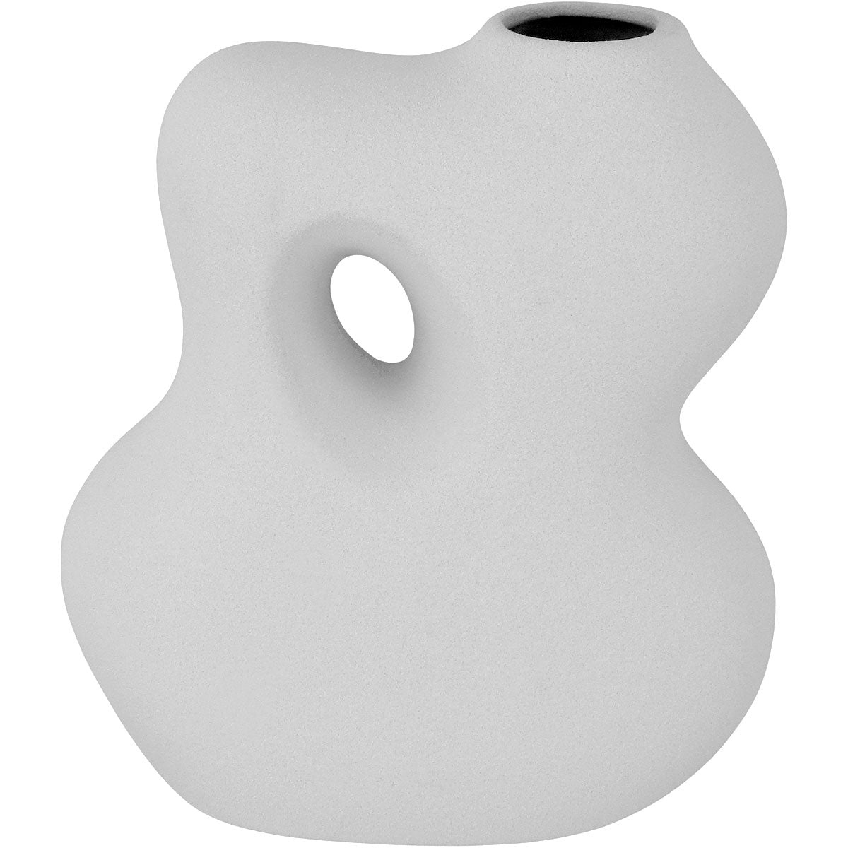 Vaso de Cerâmica Branco 18x16x8cm para Decoração e Arranjos Florais