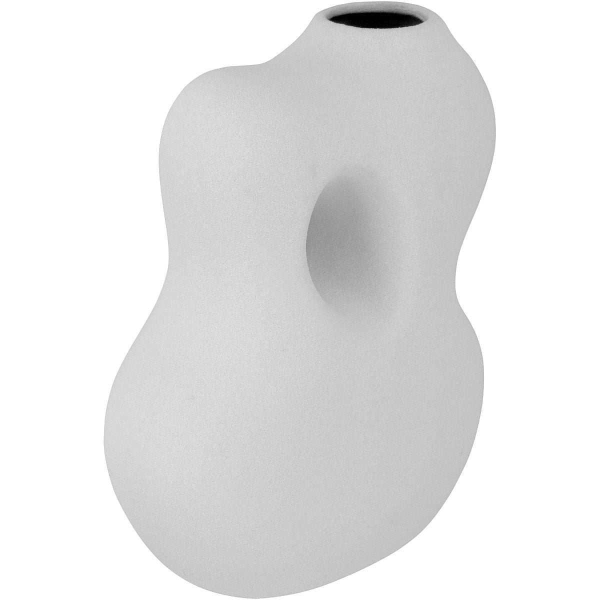 Vaso de Cerâmica Branco 18x16x8cm para Decoração e Arranjos Florais