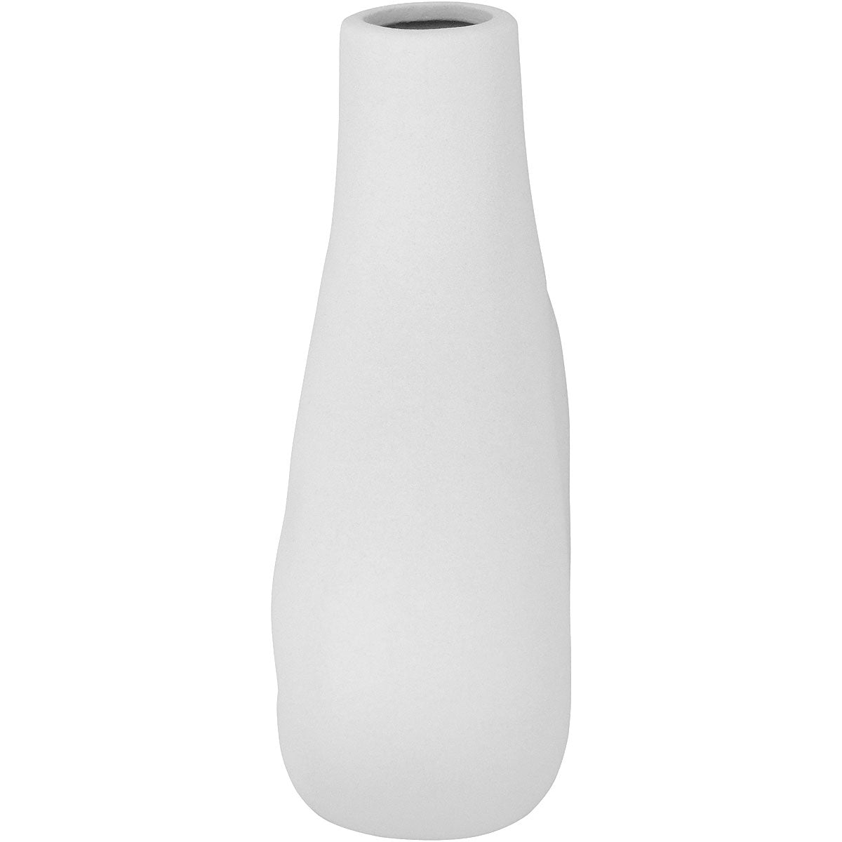 Vaso de Cerâmica Branco 20,5x22cm para Decoração de Ambientes