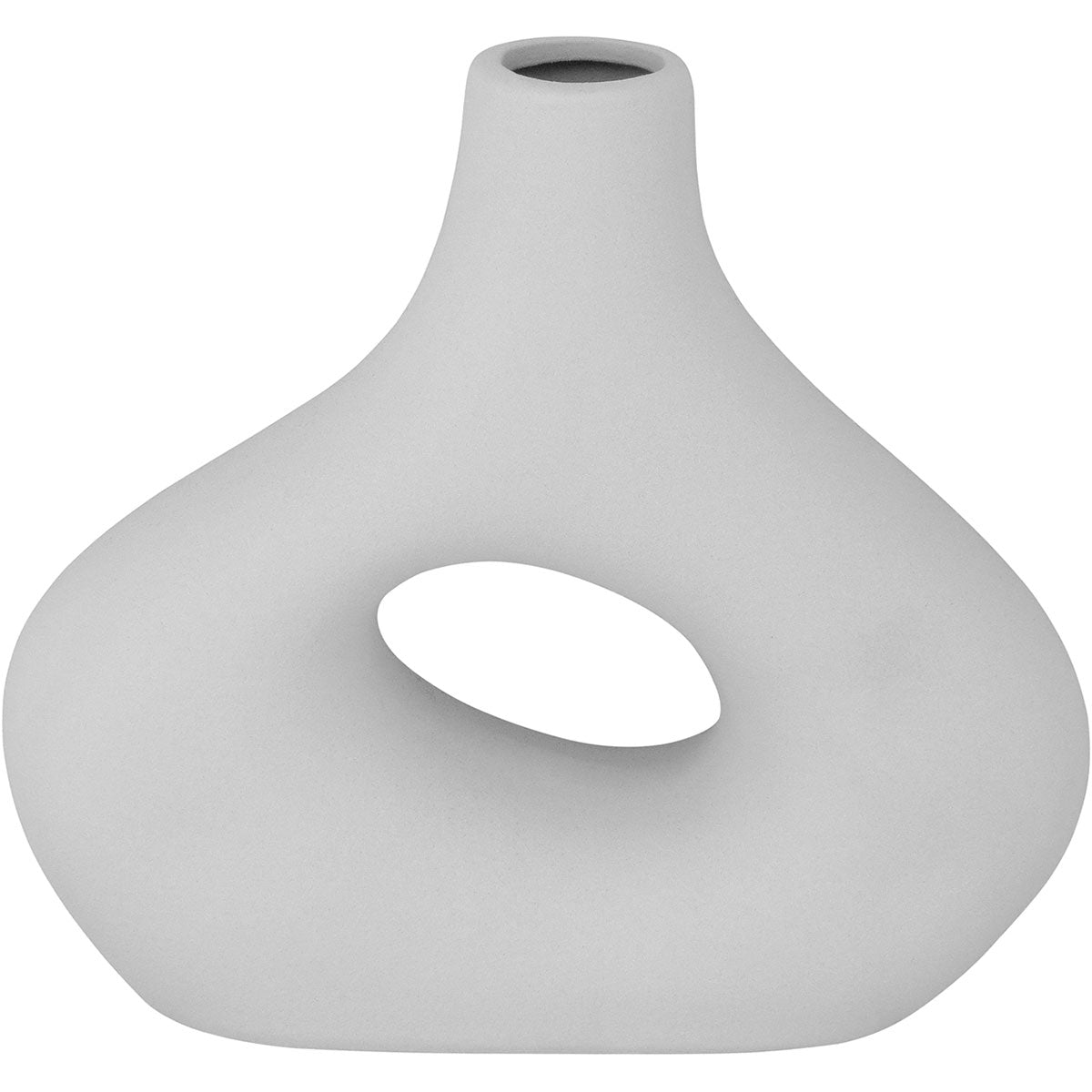 Vaso de Cerâmica Branco 20,5x22cm para Decoração de Ambientes