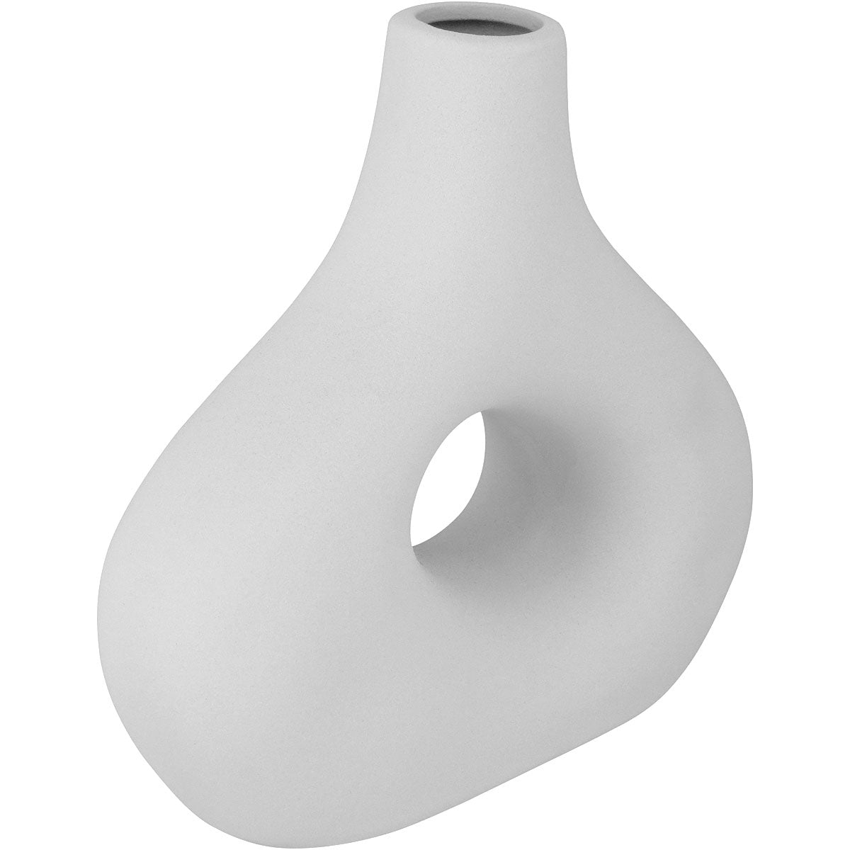 Vaso de Cerâmica Branco 20,5x22cm para Decoração de Ambientes