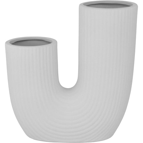 Vaso de Cerâmica Branco 25x23x8cm para Decoração e Arranjos