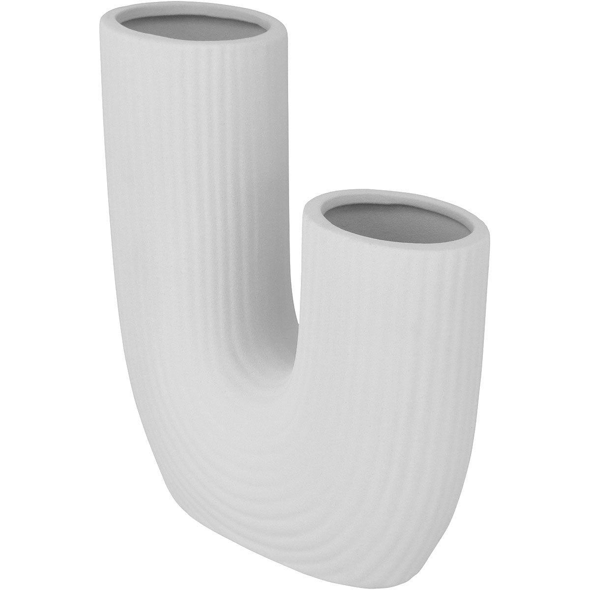 Vaso de Cerâmica Branco 25x23x8cm para Decoração e Arranjos