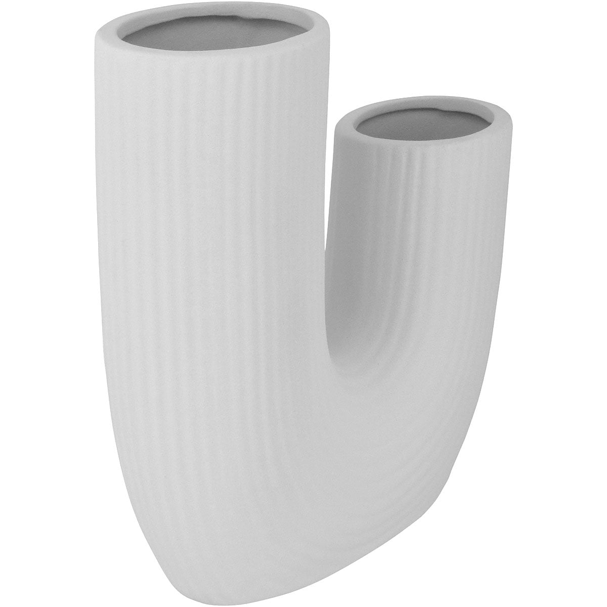 Vaso de Cerâmica Branco 25x23x8cm para Decoração e Arranjos