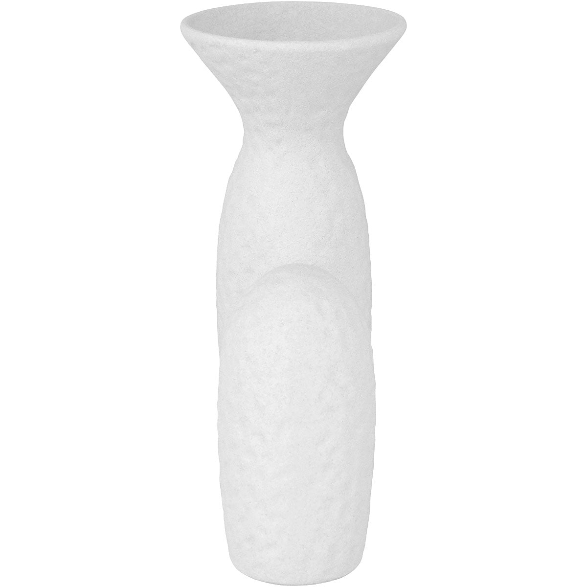 Vaso de Cerâmica Branco 19x14cm para Decoração de Ambientes